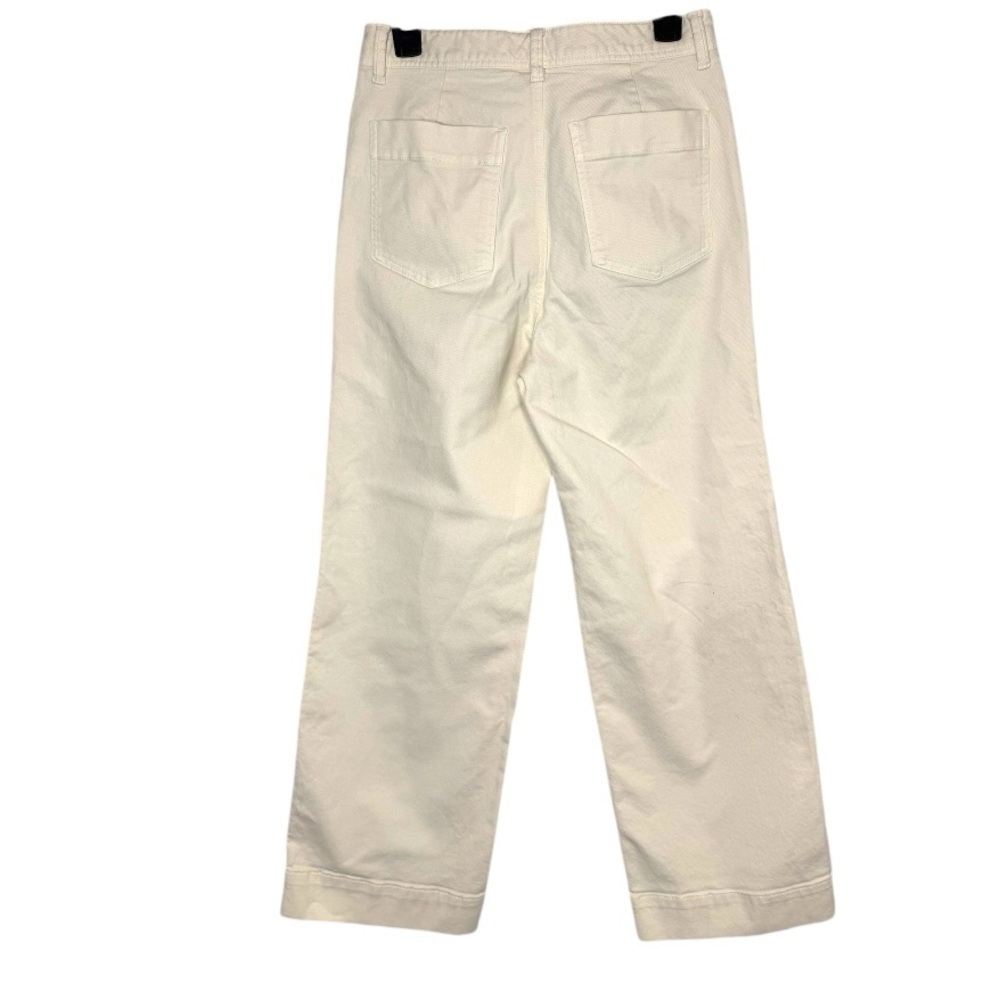 Gap Wide leg High Rise Jean Trouser Ivory Size 6 Tall - Picture 2 of 5
